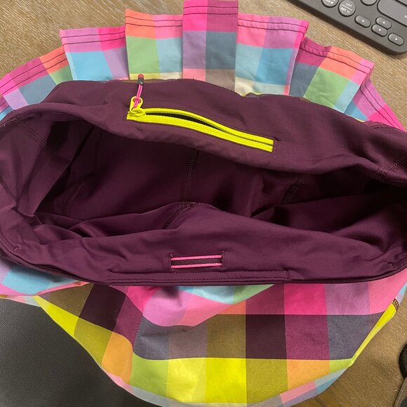 EUC Lululemon Run Pace Setter Skirt Sea Check Multi Plum skort Women's 4 6 Small - Picture 10 of 11